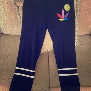 Black Lauren Moshi Sweats w/ Smiley Face